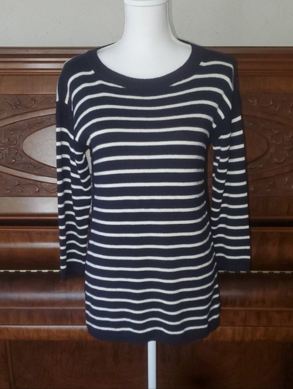 Talbots Sweater Talbots Stripe Sweater Talbots Navy Sweater Small Talbot Top New